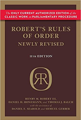 Robert's Rules of Order Newly Revised